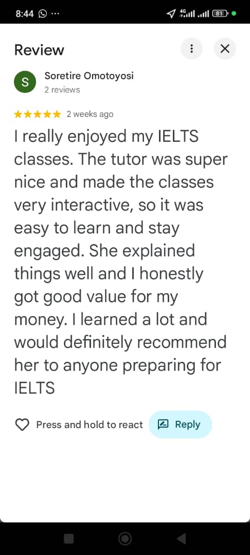 Student review